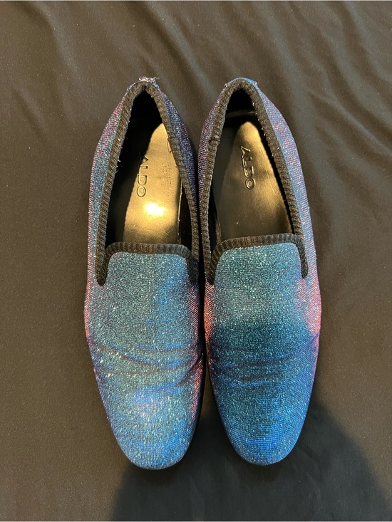 Men\'s Iridescent Slip-On Dress Loafers - Blue main image 4